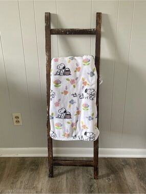 Peanuts Snoopy & Woodstock Fleece Blanket Floral Spring